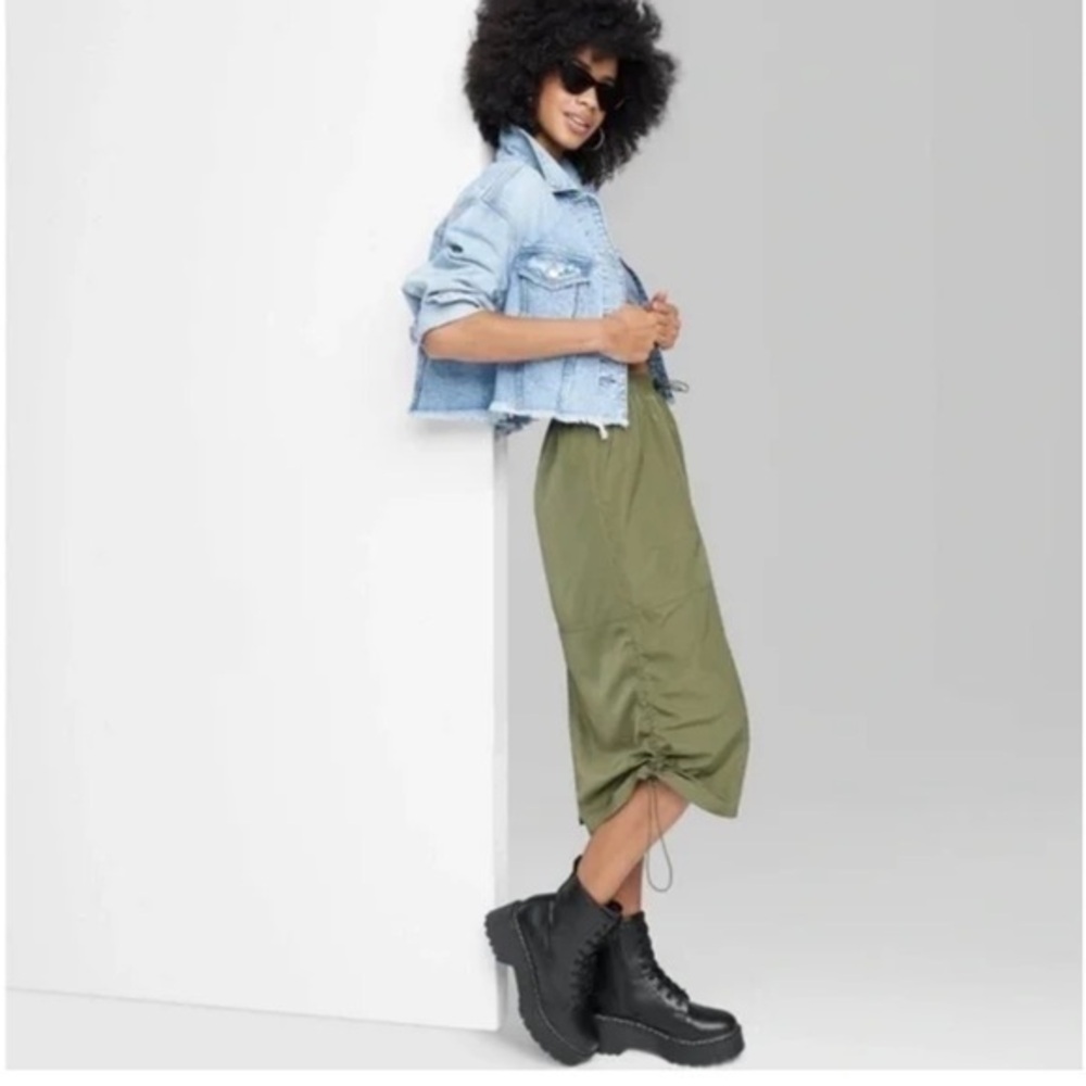 NWT Wild Fable Utility Midi Skirt